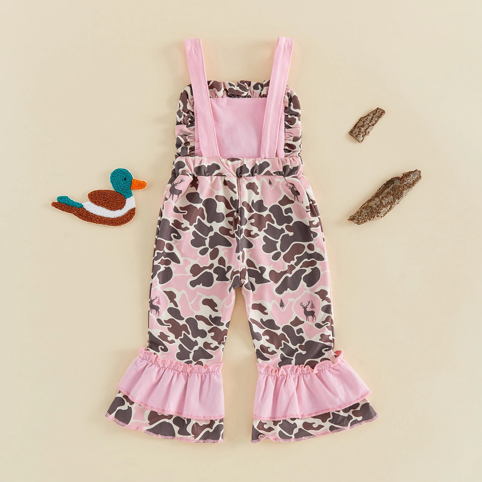 Camo Embroidered Girl Romper 3