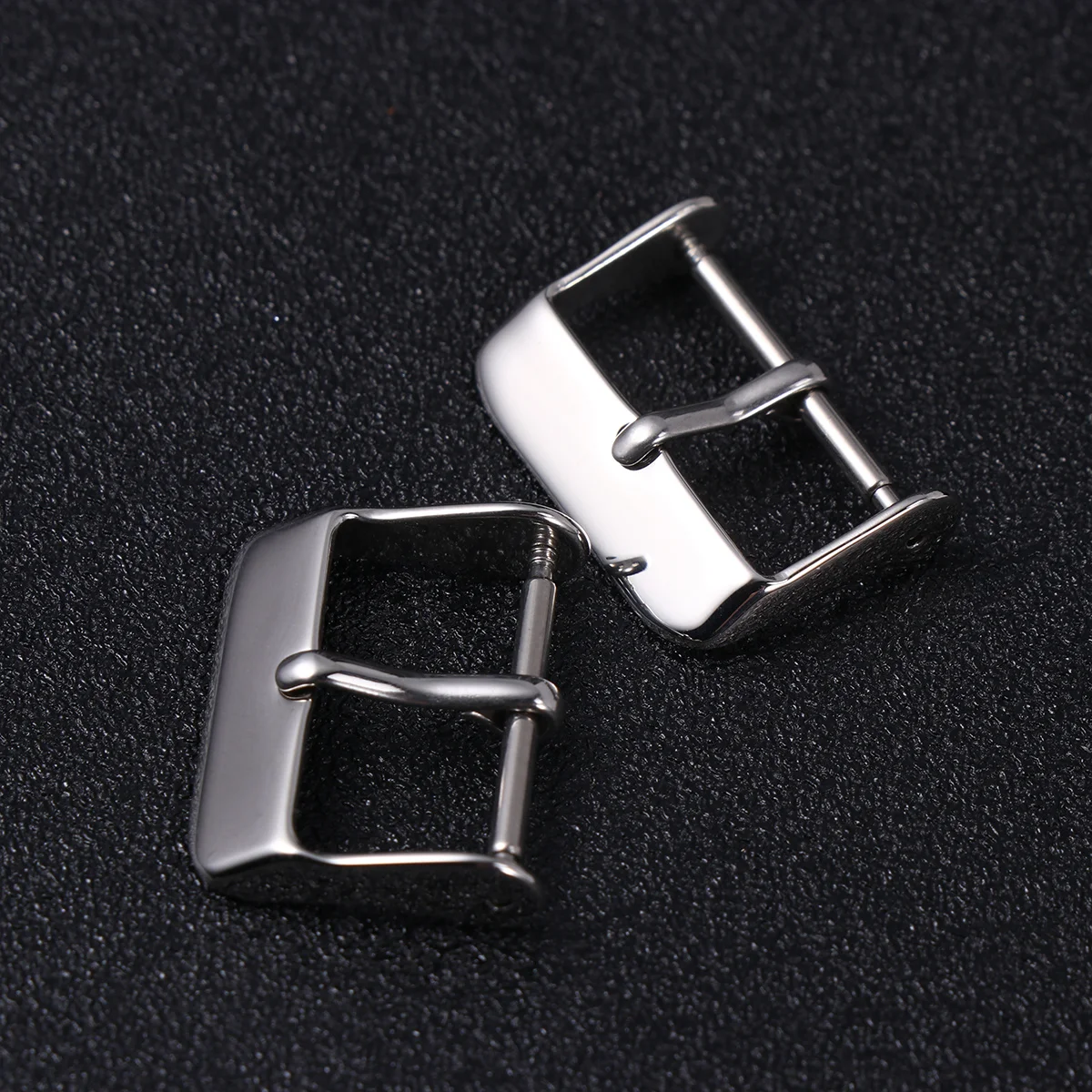 

5Pcs Stainless Steel Watch Clasp Simple Style Secure Fastener for Universal Watch Bands 16Mm Silver Watchband Clasp