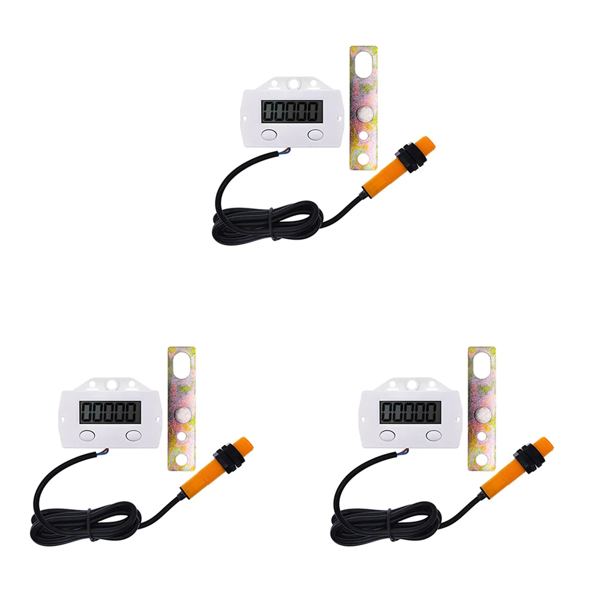 3X 5 Digit Electronic Digital Display Counter Proximity Industrial Magnetic Sensor Switch Punch Counter B