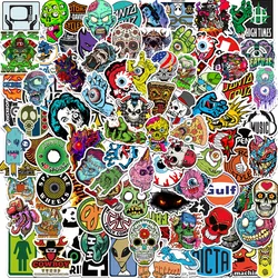 10/30/50/100pcs Street Style Horror Skull Graffiti Stickers for Phone Skateboard Helmet Motorcycle Halloween Cool Sticker Packs