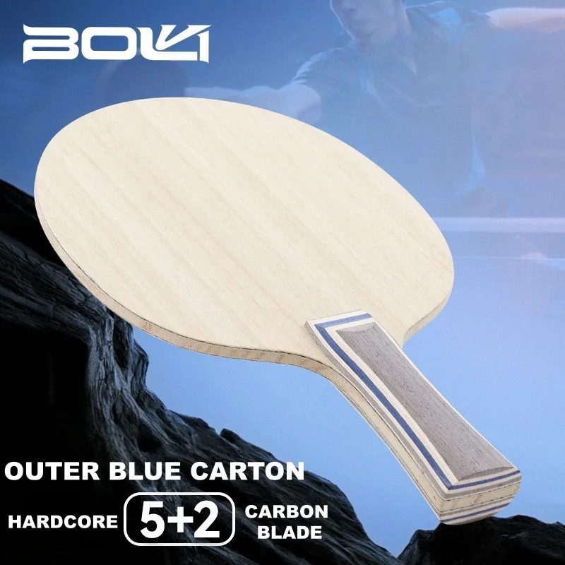 

1 шт. синяя карбоновая ракетка для настольного тенниса ALC, профессиональная, 5+2 внешних слоя, для атакующих игроков, быстрая атака