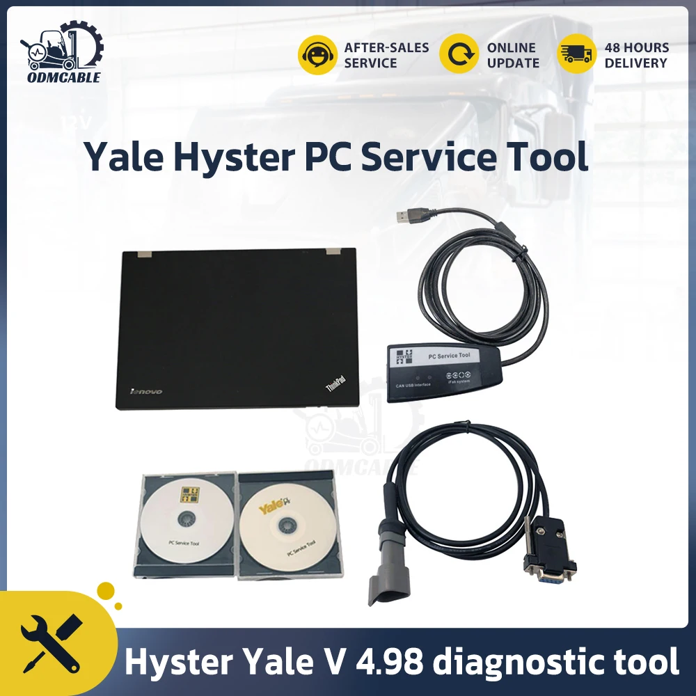 

T420 Laptop V4.98 Auto diagnostic kit for hyster yale forklift truck diagnostic tool Yale PC Tool Ifak CAN USB InterUSB Interfac