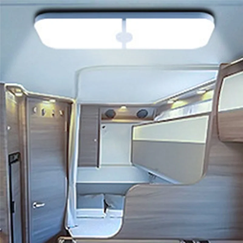 

12-80V LED RV Lights Interior 3 Color RV Lights RV Ceiling Dome Light 204 Leds Dimmable Lamps Fixture For RV