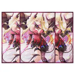 60Pcs/set Yu Gi Oh Acg Girls Cards Sleeve Lacrima The Scarlet Sorrow Anime Game Characters Diy Cards Protective Cover Toys