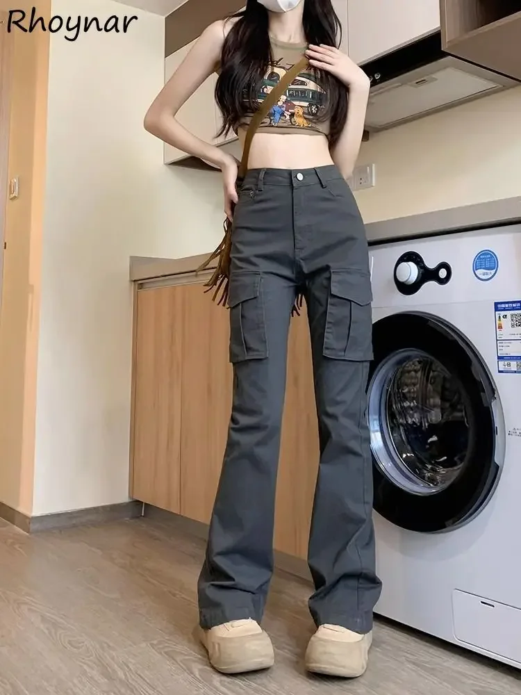 

Шикарные брюки-карго с карманами, женские модные популярные крутые универсальные брюки-бойфренды для отдыха, удобные модные брюки для девочек, новинка