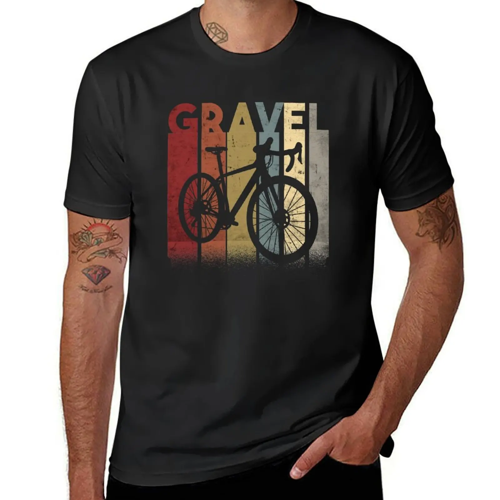 Gravel Gravelbike Bicyle Bikepacking retro vintage T-Shirt graphics plus sizes cute clothes mens graphic t-shirts anime