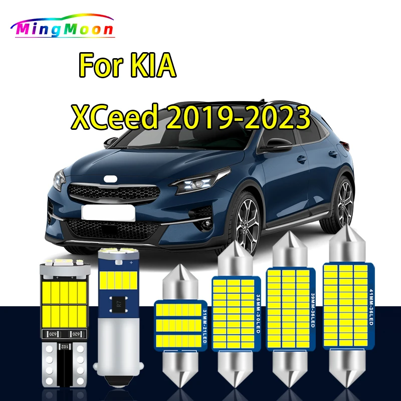 

12Pcs Sun Visor Bulbs LED Interior Map Dome Trunk Light Kit For KIA XCeed 2019 2020 2021 2022 2023 Car Accessories No Error