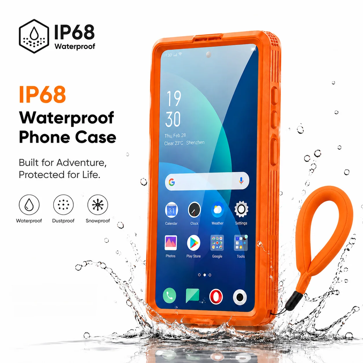 IP68 Wasserdichte Handyhülle für iPhone-Serie, mit Schwimmring, berührungsempfindlich, geeignet für iPhone 18 Pro Max/17/16 – Detail 3