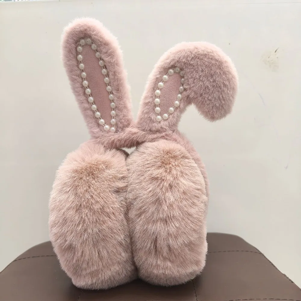 Creative Cute Cartoon Cat Rabbit Ear Warm Earmuffs Plush Soft Ear Cover Cold Protection Keep Warm Windproof Ear Cap Women