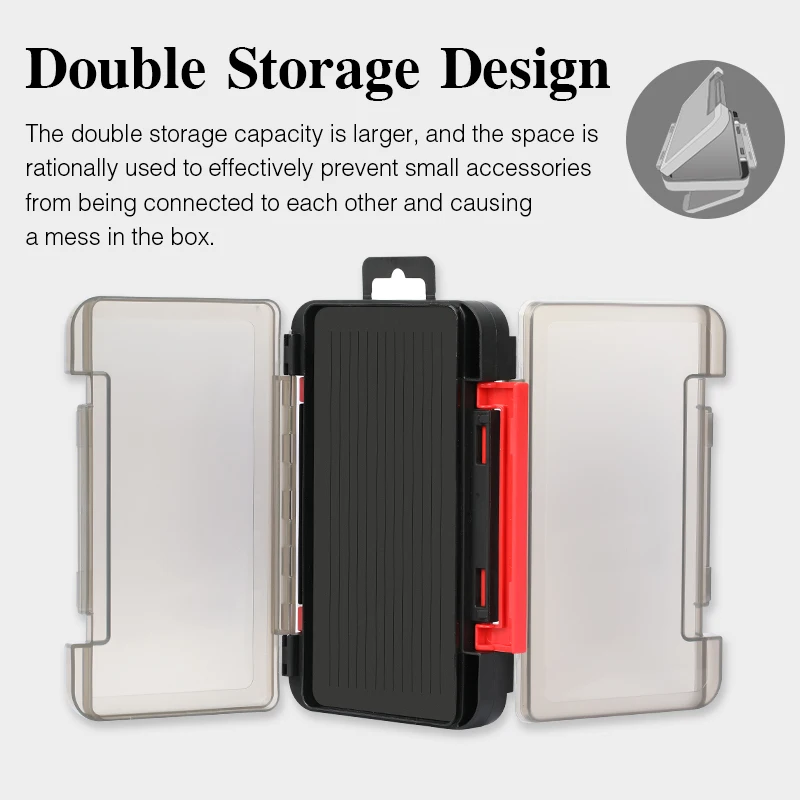 TSURINOYA Fishing Rig Tool Waterproof Storage Double Layer Lure Box Adjustable Fishing Tackle Utility Boxes RX17 Storage Case