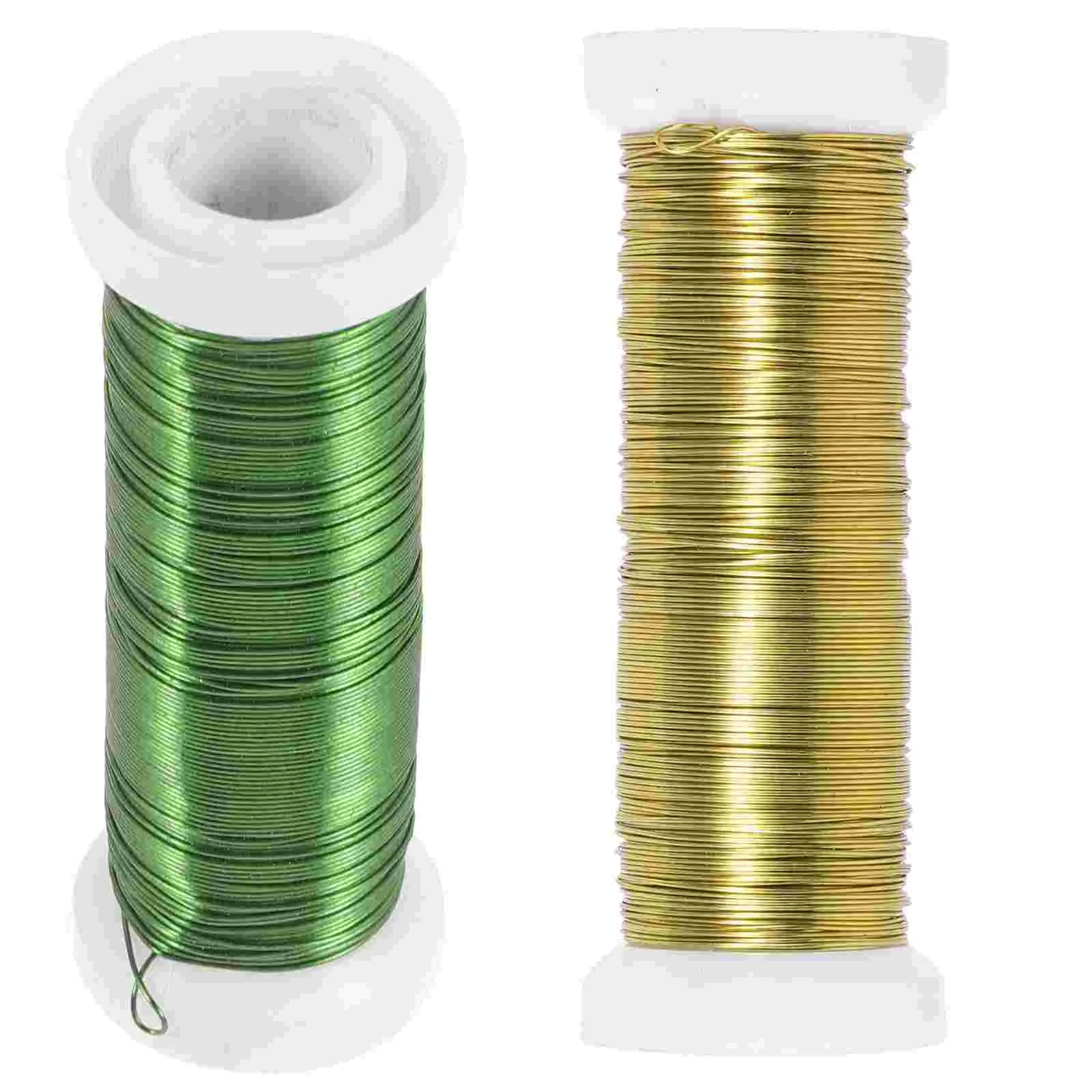 

2 Rolls Filigree Crafts Wedding Floral Stems Flower Garland Artificial Crafting Wire Fake Flowers Branches for