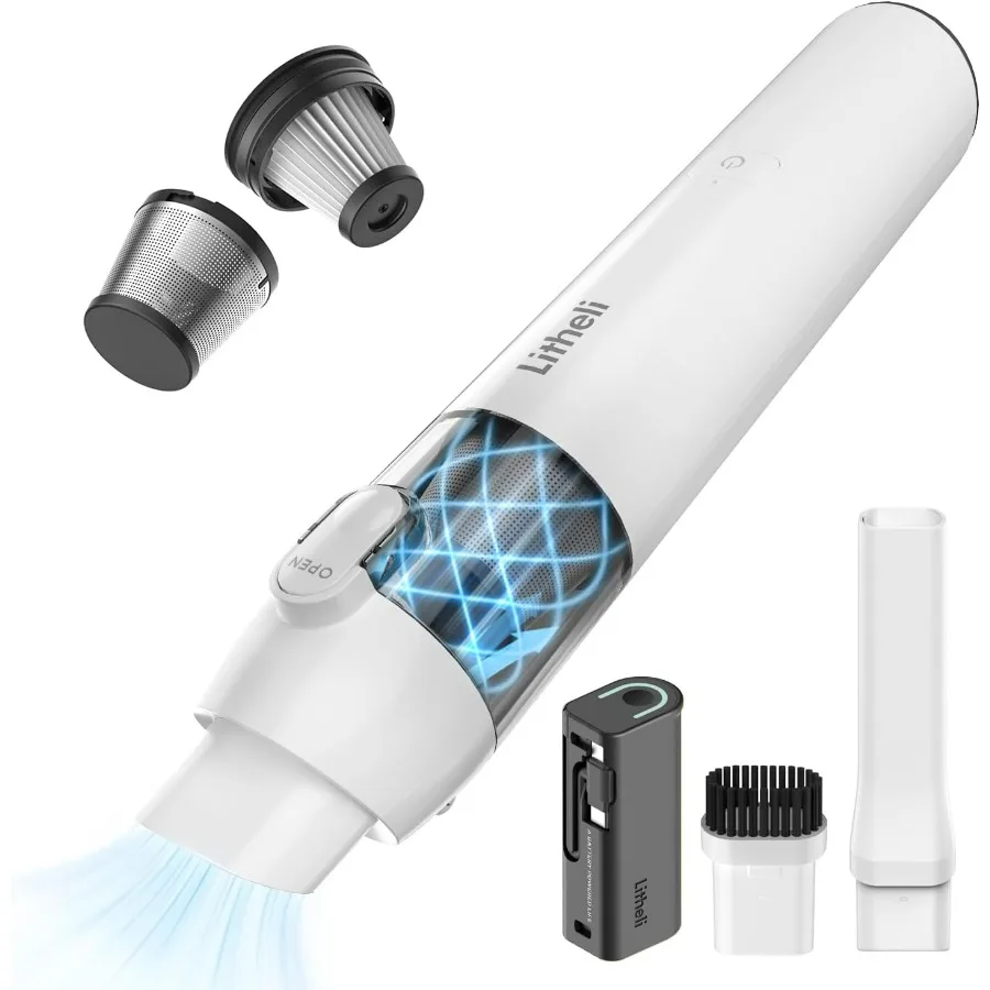 

Ручной беспроводной пылесос, мощное всасывание 10 000 Па с перезаряжаемой U-образной батареей, сверхлегкий мини-пылесборник для автомобиля, Hom