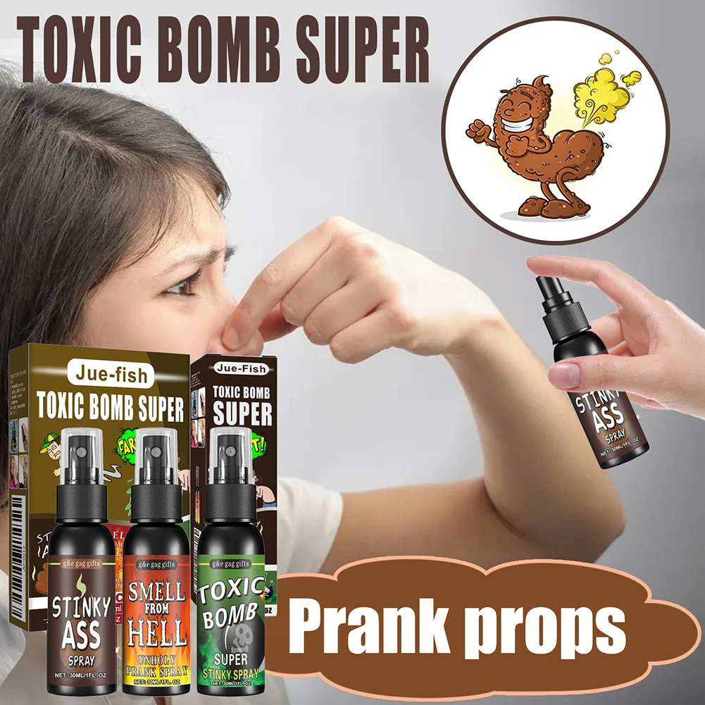 

30ml Fart Gag Spray,Prank Joke Plastic Smelly Stinky Gags Party Supplies Spray,Can Stink For Adults Kids Non Toxic For Halloween