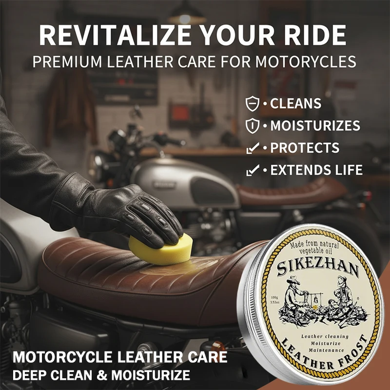 

Premium Motorcycle Seat Conditioner and Leather Restoration Balm Waterproof Shield and Shine Enhancement Cream 100g SIKEZHAN