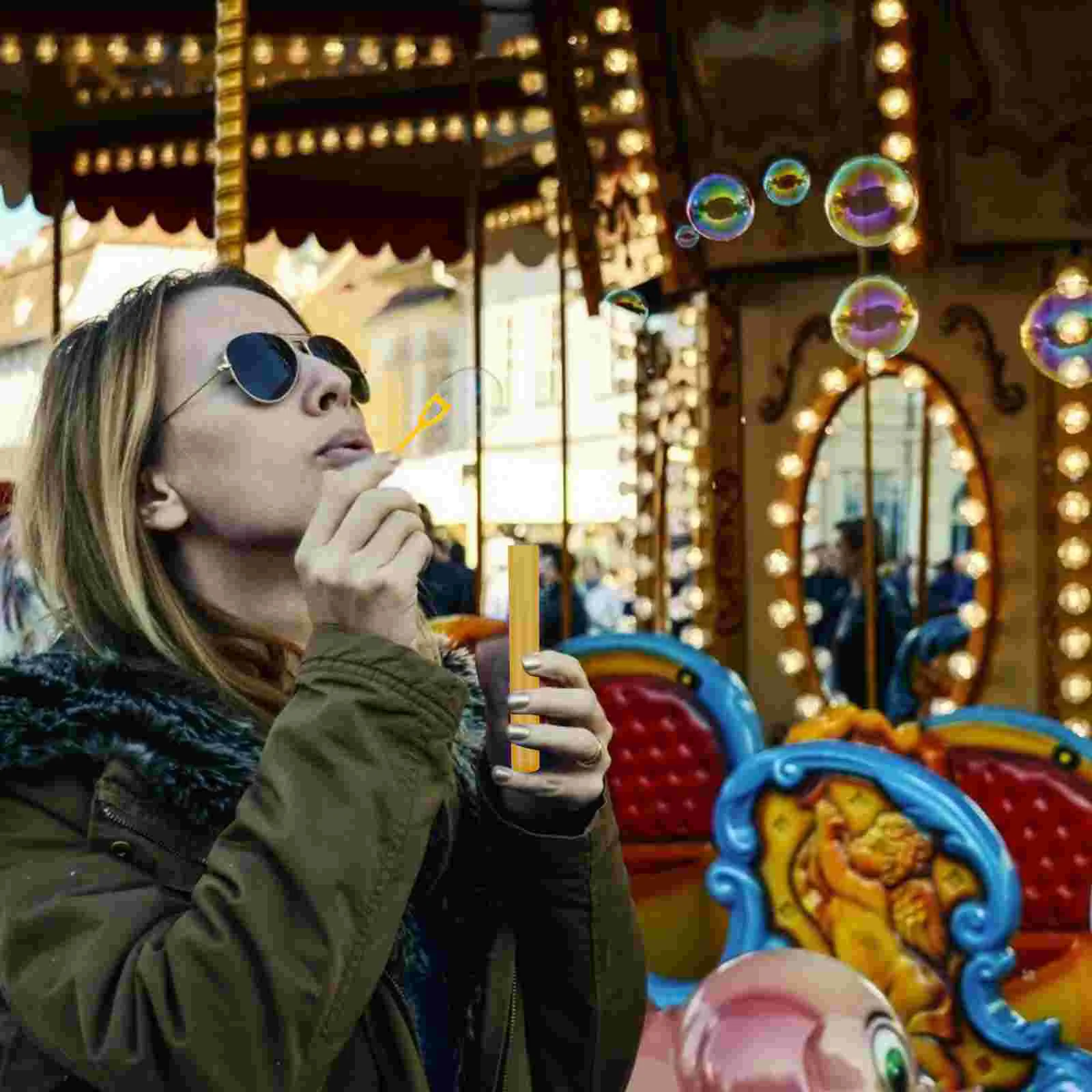 20 piezas botella vacía de burbujas caseras varita botellas regalo juguete de temporada que sopla plástico