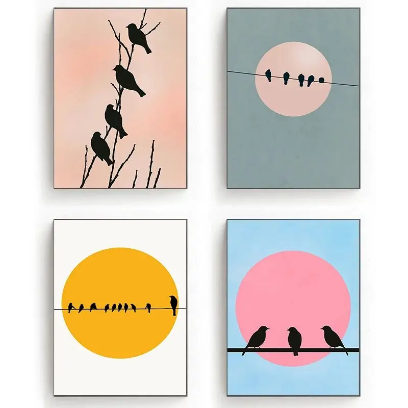 Póster sin marco, impresión en lienzo, color, tendencia de moda, decoración para el hogar, estética, lienzo de pared natural