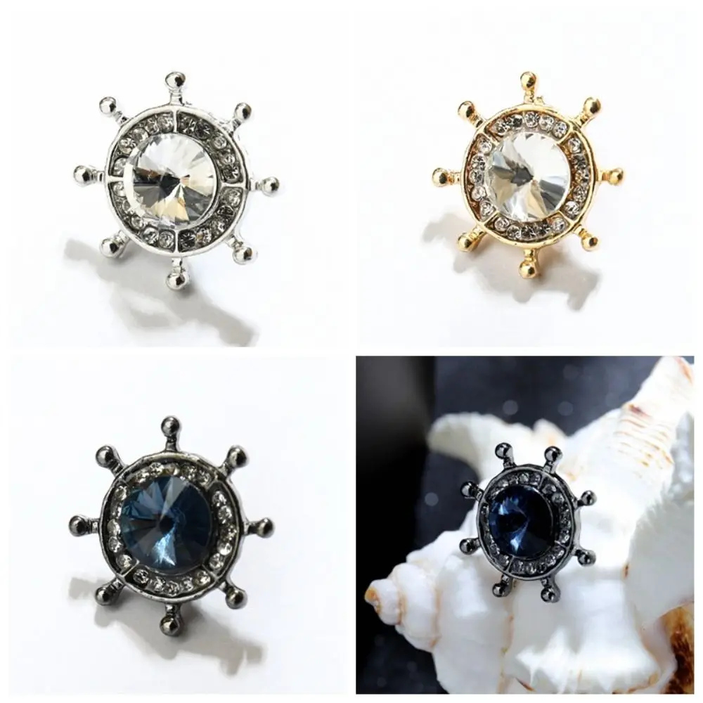 Elegant Alloy Rudder Collar Brooch Anti-glare Prickly Horse Needles Jewelry Accessories Suit Shirt Badge Man