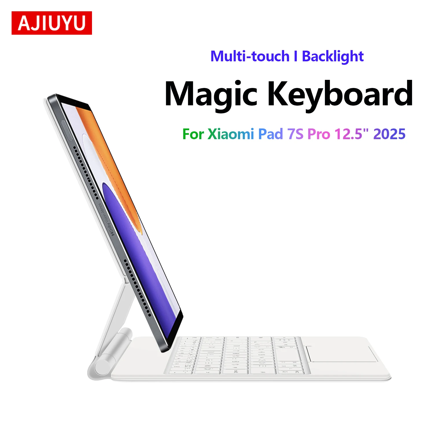 Hintergrundbeleuchtete Magic-Tastatur für Xiaomi Pad 7S Pro 12,5" 2025 Hülle für Mi Pad 7S Pro 12,5 Zoll Multi-Touch-Trackpad Smart-Tastatur