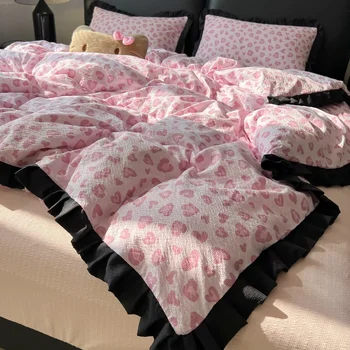 2026 New Type of Puffed-yarn Black Lace Single Product Quilt Cover Spring/Summer Breathable Printed Duvet Cove
