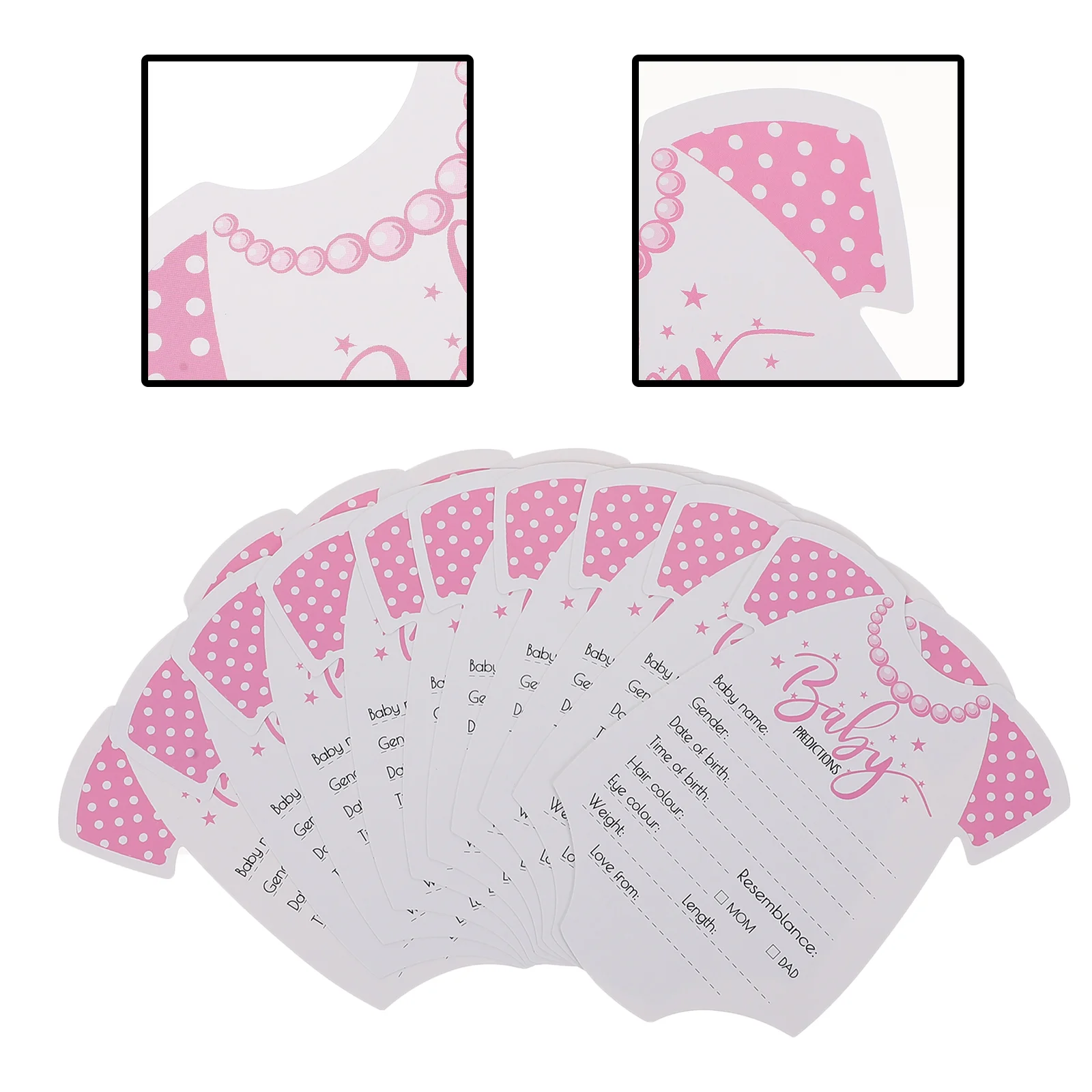 Prediction Baby Shower Cards Month Stickers New Born Boys Gift Game Props Mother