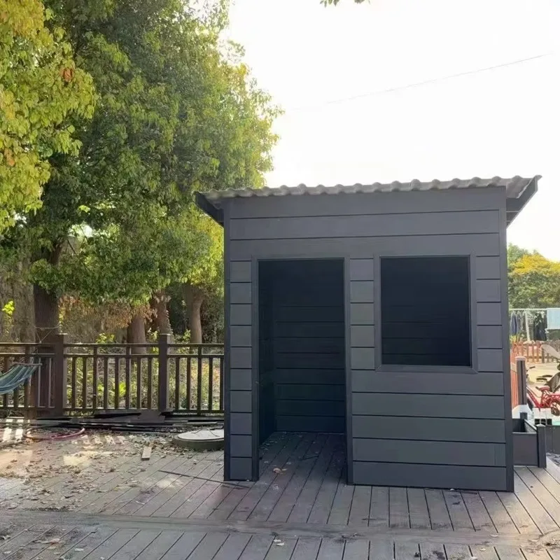 Portable Tiny House Style Tool Storage Shed Modern Design Water Resistance Roof Outdoor/Warehouse Use Mobile Foundation