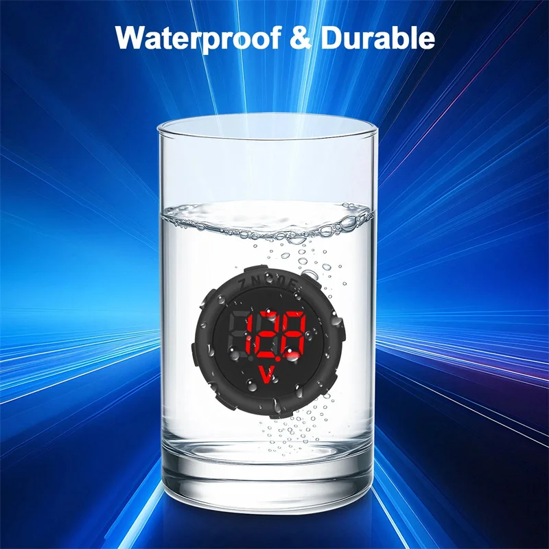 تيار مستمر 4-100 فولت LED شاشة ديجيتال دائرية بسلكين الفولتميتر تيار مستمر الفولتميتر الرقمي رئيس عرض حماية الاتصال العكسي