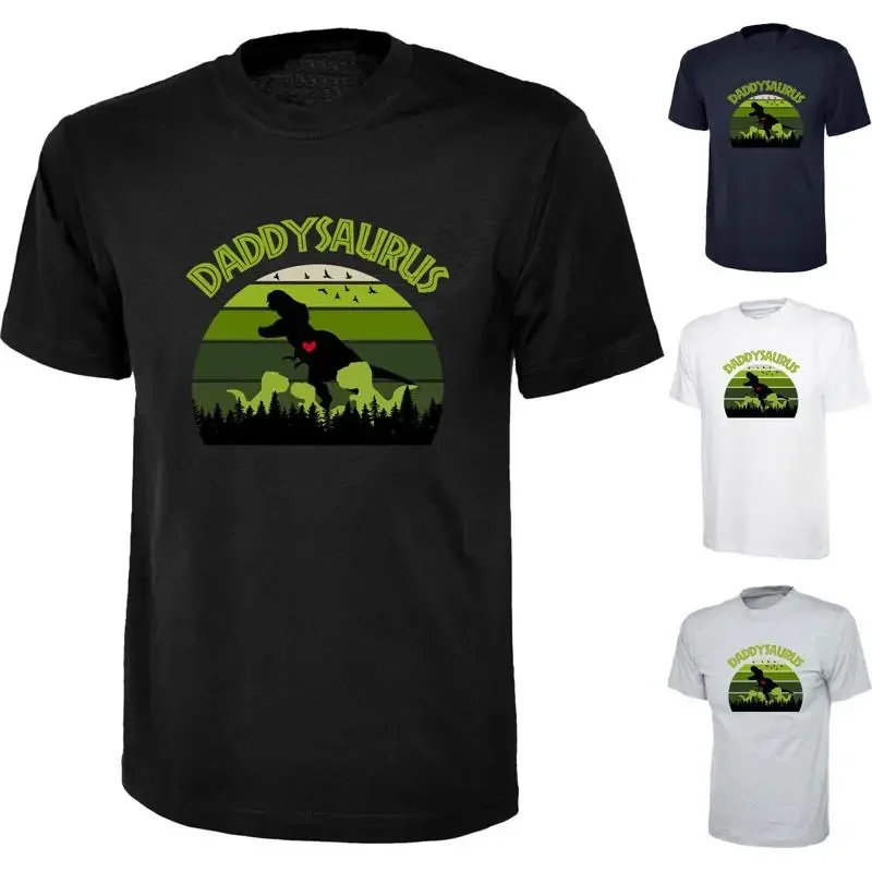 Daddy Saurus Funny T Redx Fathers Day Shirt Vintage Dinosaur Dino World Top