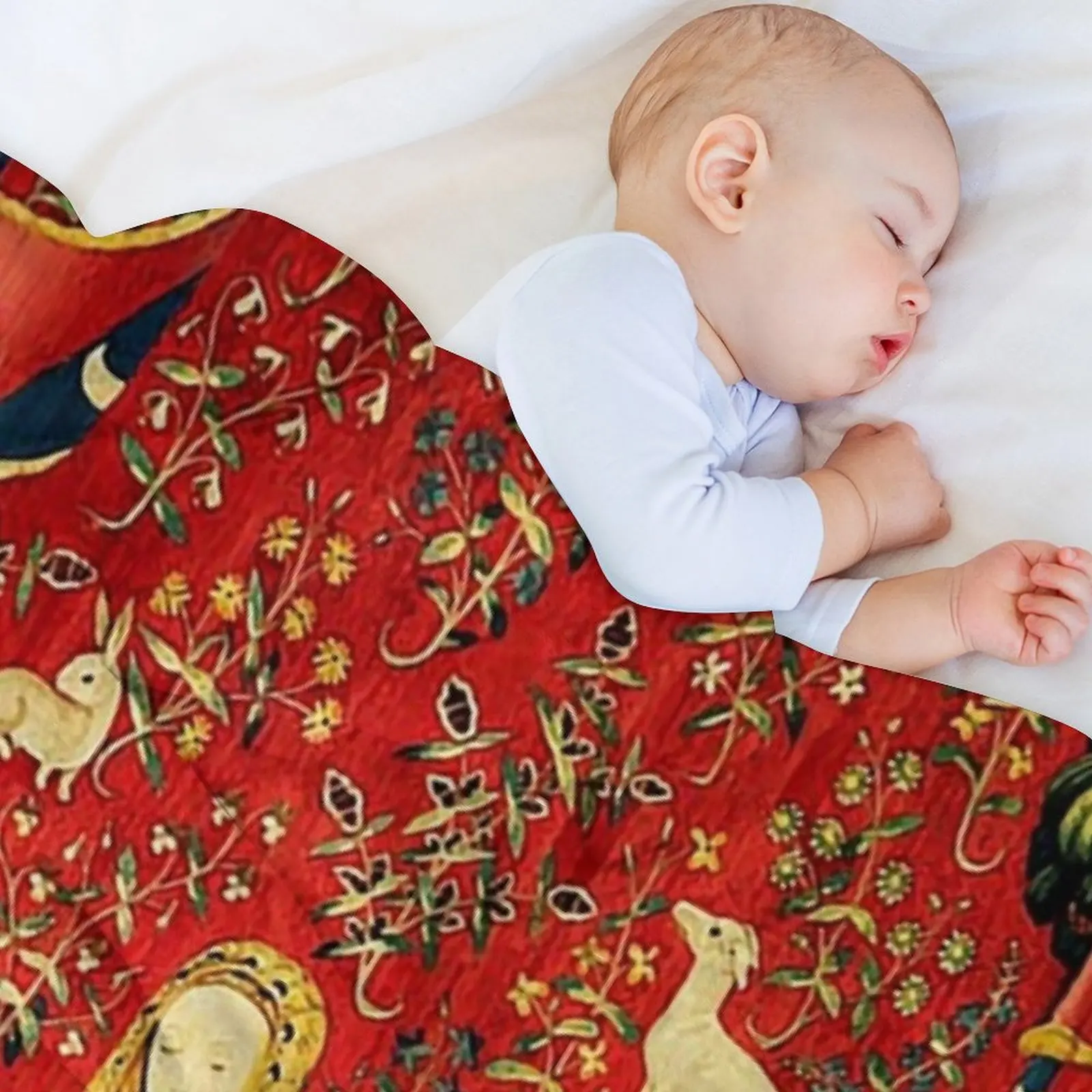 السيدة وحيد القرن: à Mon Seul Désir رمي بطانية أريكة رمي هدية شخصية متعددة الأغراض الشتاء أسرة البطانيات #5