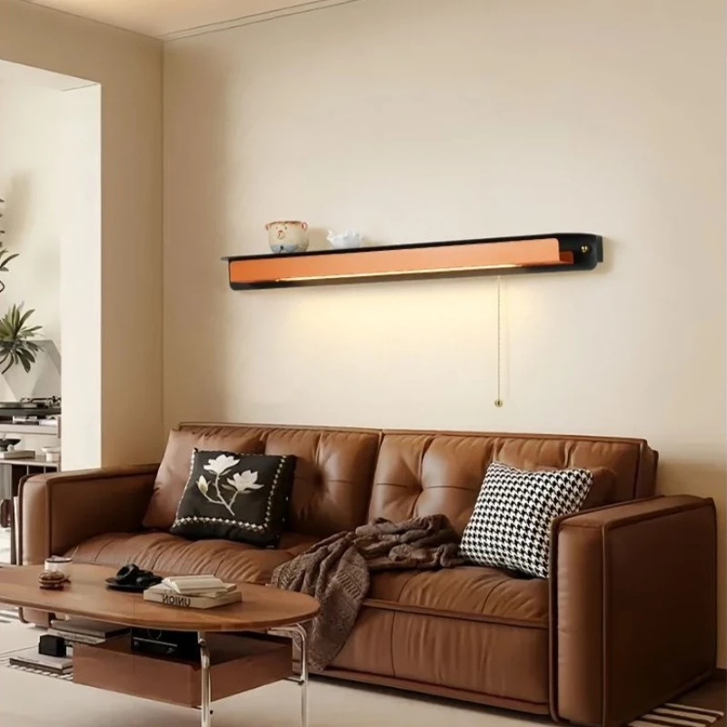 

Modern Minimalist Sofa Background Wall Light Lamps for Bedroom Bedside Bedhead Living Room Indoor Lighting Fixtures Pull Switch