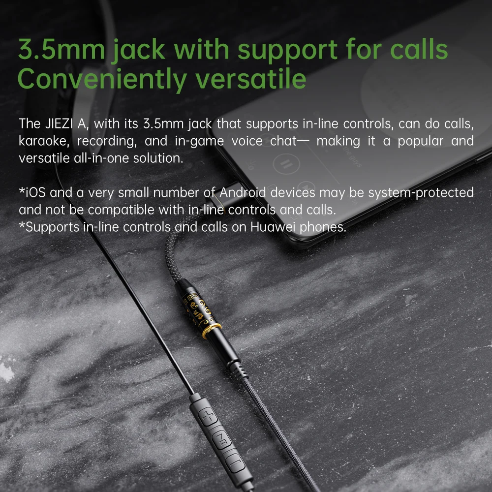 FiiO JIEZI USB Tipe C Ke 3.5Mm/Tidak Seimbang 4.4Mm Earphone Kabel USB C Kabel Audio Aux untuk IOS Android