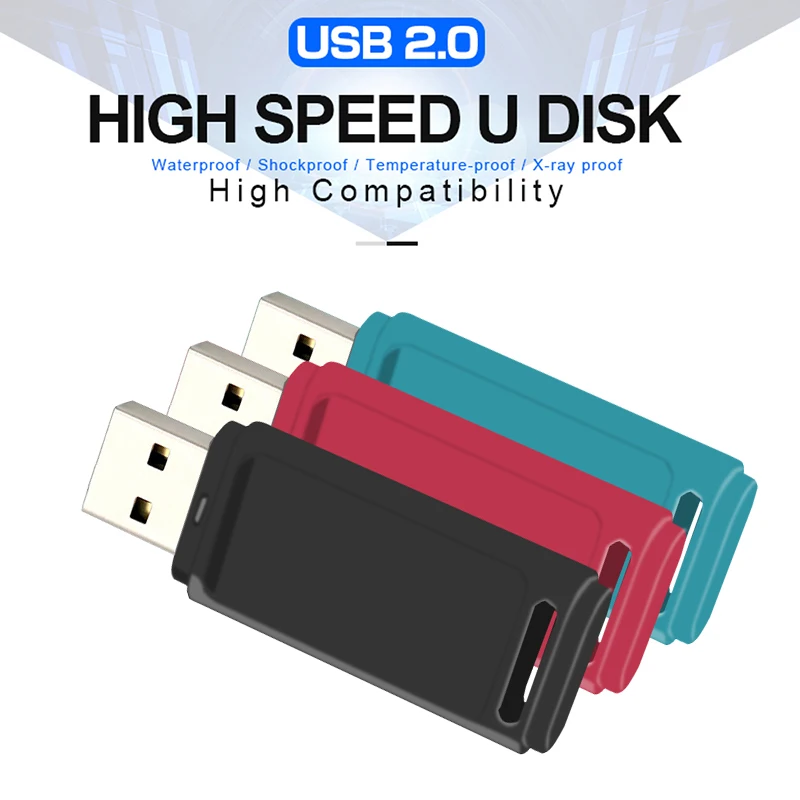 محرك فلاش USB 2.0 128 جيجابايت 64 جيجابايت 32 جيجابايت 16 جيجابايت 8 جيجابايت محرك القلم مقاوم للماء ذاكرة صغيرة عصا U القرص القدرة الحقيقية محرك أقراص USB