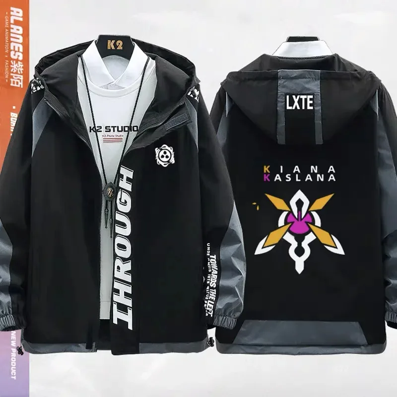 sisi 2233Honkai Impact 3 Kiana Kaslana Yae Sakura Anime Cosplay Costum Long Sleeve Fashion Jacket Zipper Hoodie Unisex Hooded Co