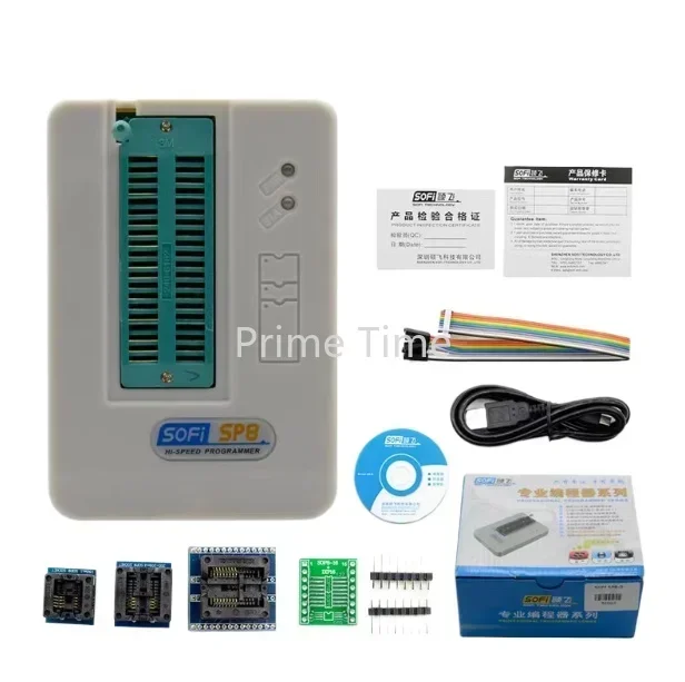 SP8-A Universal USB Programmer EEPROM Flash SPI BIOS 24/25/BR90/93 + Sockets