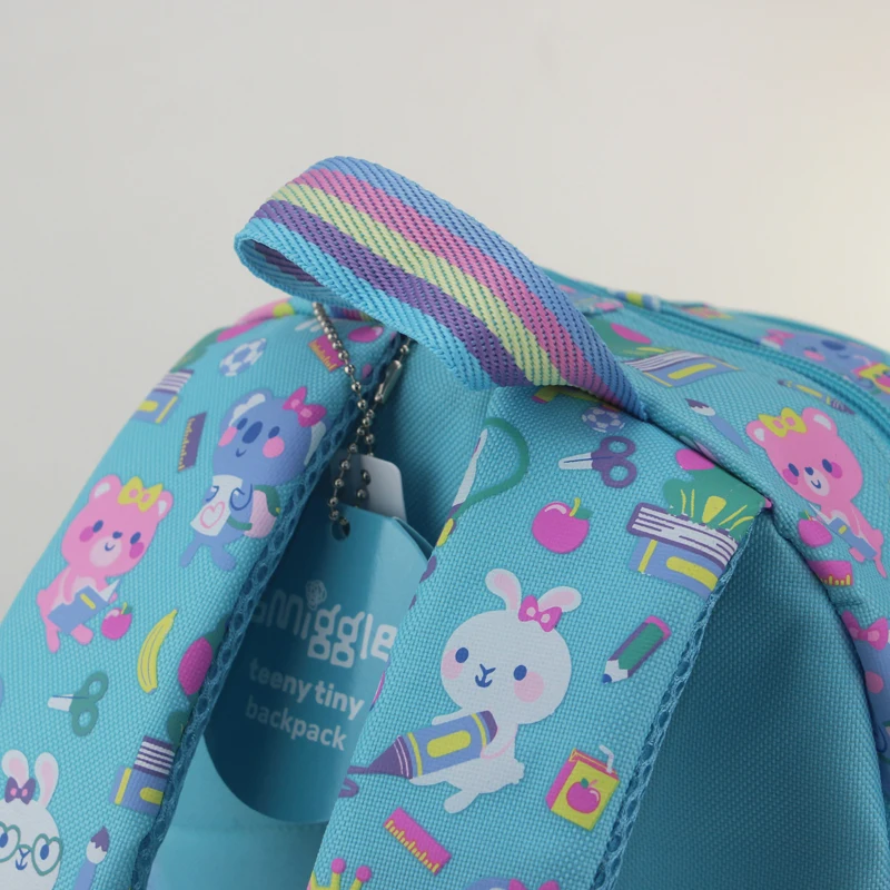 حقيبة مدرسية للأطفال حقيبة كتف للأطفال البنات Green Rabbit kawaii1-4 سنوات 11 بوصة