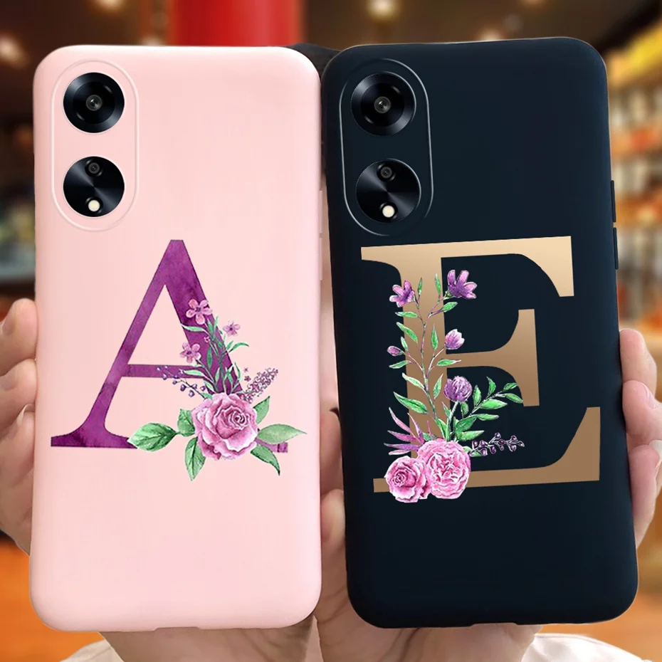 

Cute Letter Case For OPPO A1 2023 A98 F23 CPH2527 CPH2529 Soft Silicon Phone Back Cases Cover For OppoA1 5G A98 F23
