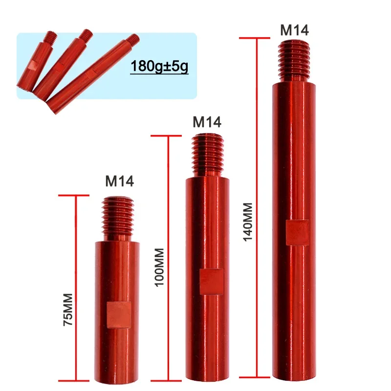 M14 Angle Grinder Extension Rod 1/3Pcs 75/100/140MM Multifunctional Grinding Connection Rod Polisher Accessories Tool