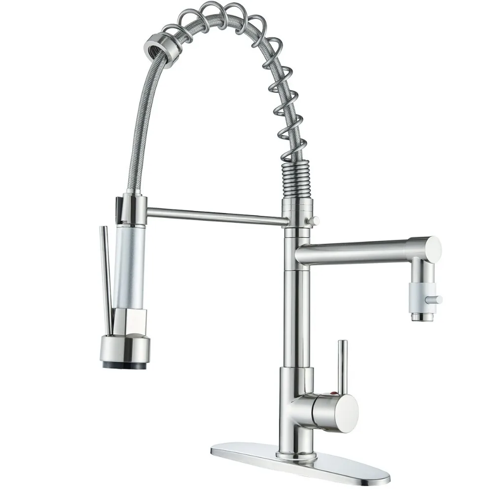 

Brushed Nickel Kitchen Sink Faucet