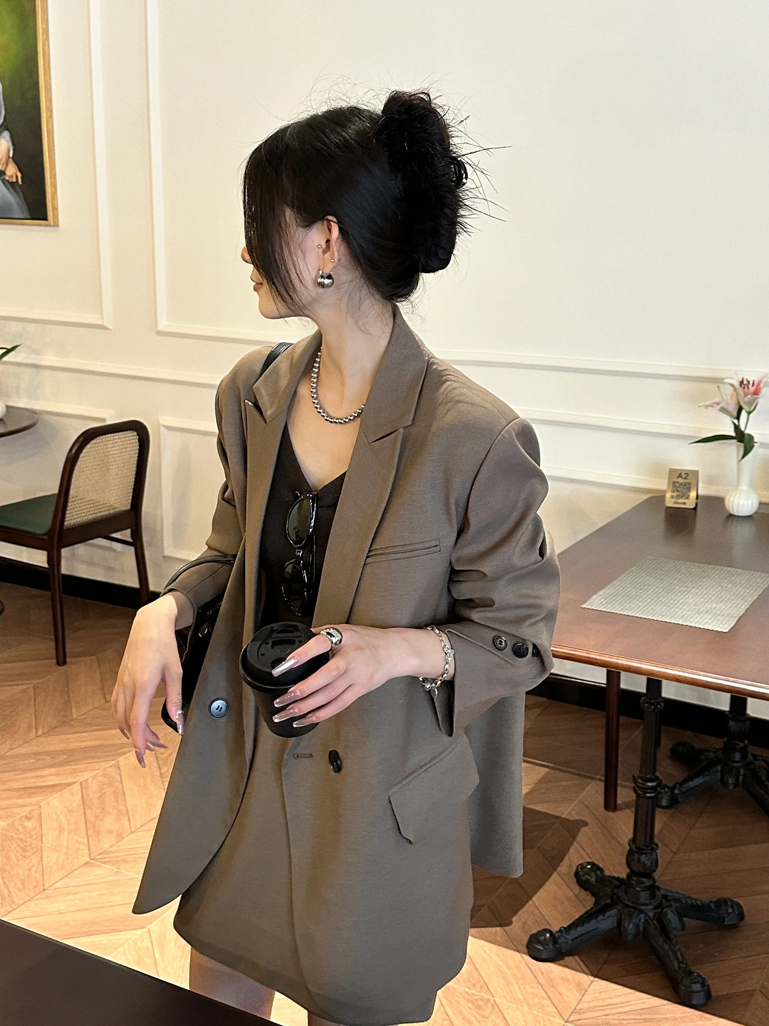 

ay Suit Set Women's Casual Versatile ort Skirt Design Spring Autumn Small Size Faionable Two-Piece Suit Ensemble