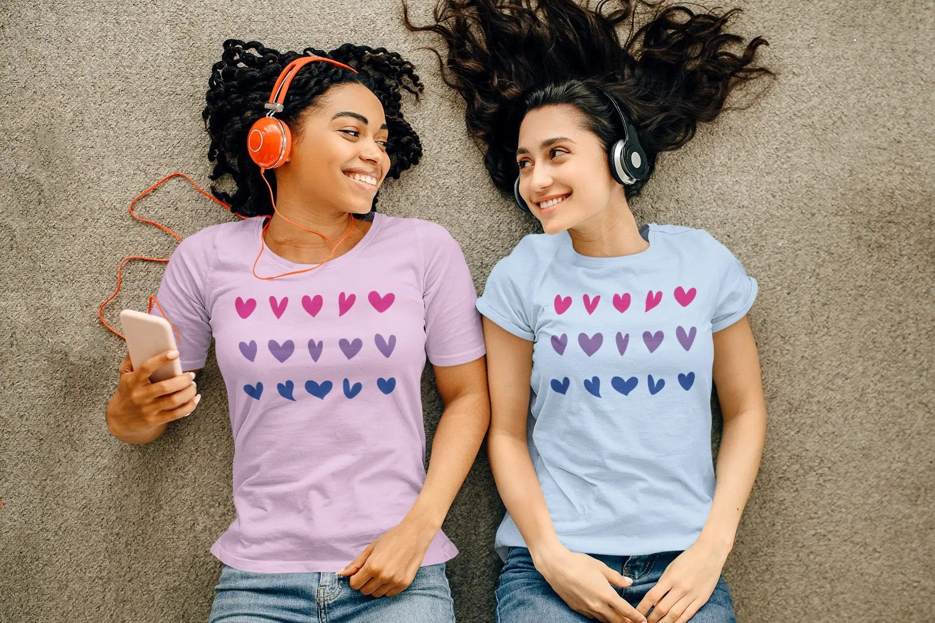 Subtle Bisexual T Shirt Bi Pride Gay Couple Lgbt Ally Heart Rights Apparel