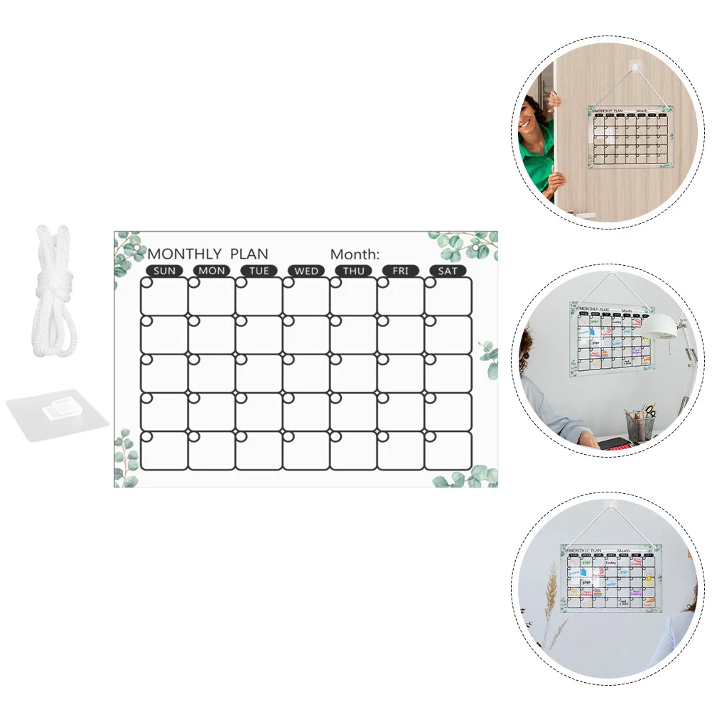 1Set Acrylic Memo Board Transparent Message Board for Home Office School Student Note Writing Desktop Supply