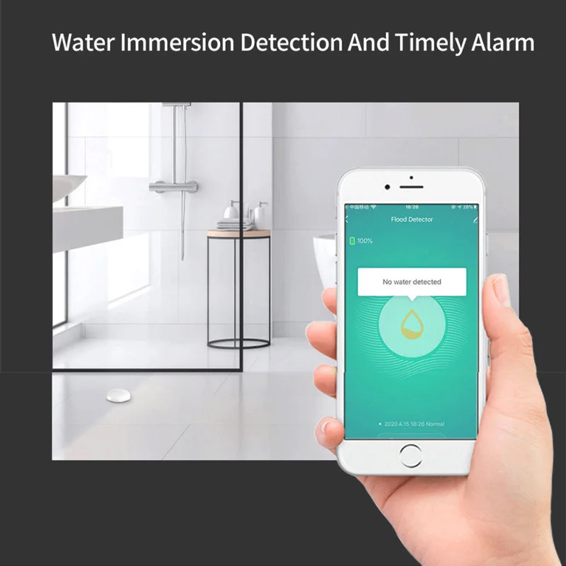 

ZigBee Tuya Water Immersion Sensor Detection of Water Leakage Smart Home Overflow APP Remote Alarm IP68 Waterproof Dustproof