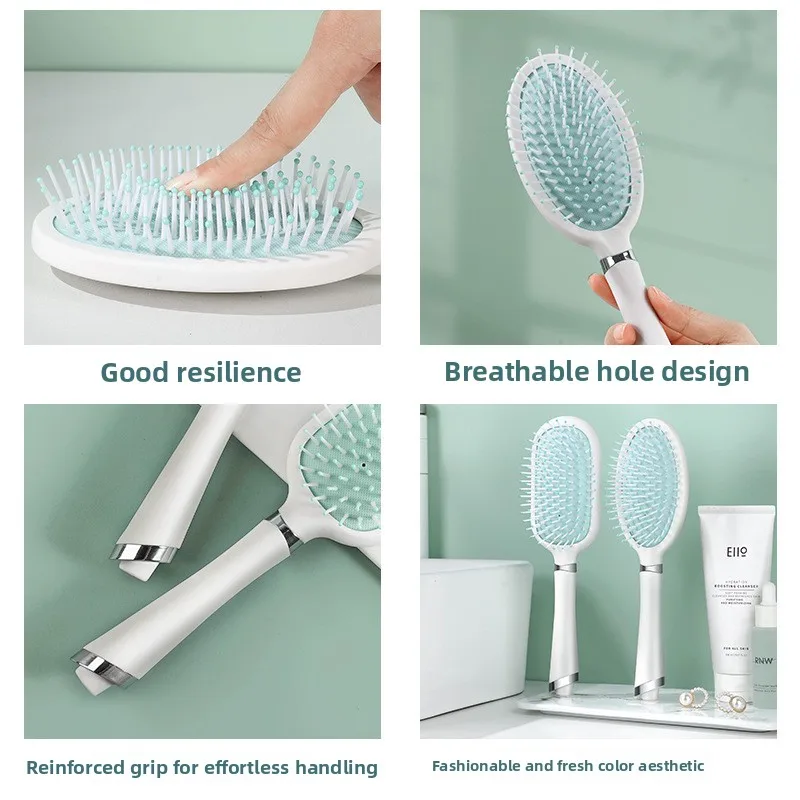 Beliebte Kissen-Airbag-Haarbürste mit hochelastischem Silikon für die Kopfhautmassage, tragbares Design, geeignet für langes und lockiges Haar