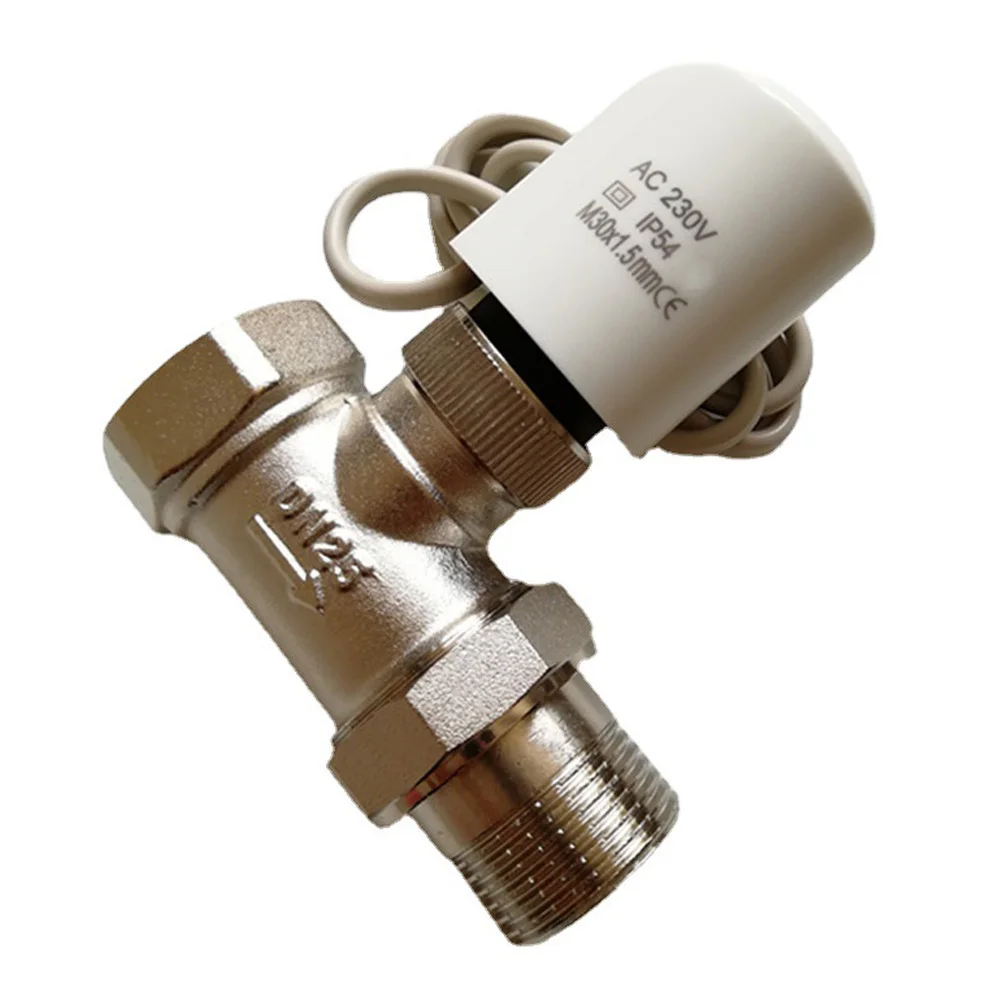 Actionneur thermique électrique, AC 230V, normalement fermé M30 * 1.5mm IP54, pour chauffage au sol, vanne de radiateur thermostatique, câble de 0.9M