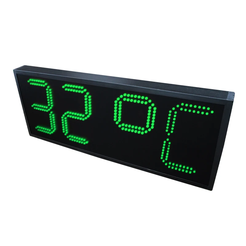 

CHEETIE CP09 Super Bright Outdoor 9 Inch LED Dot Matrix 4 Digits Wall Clock With Temperature Display