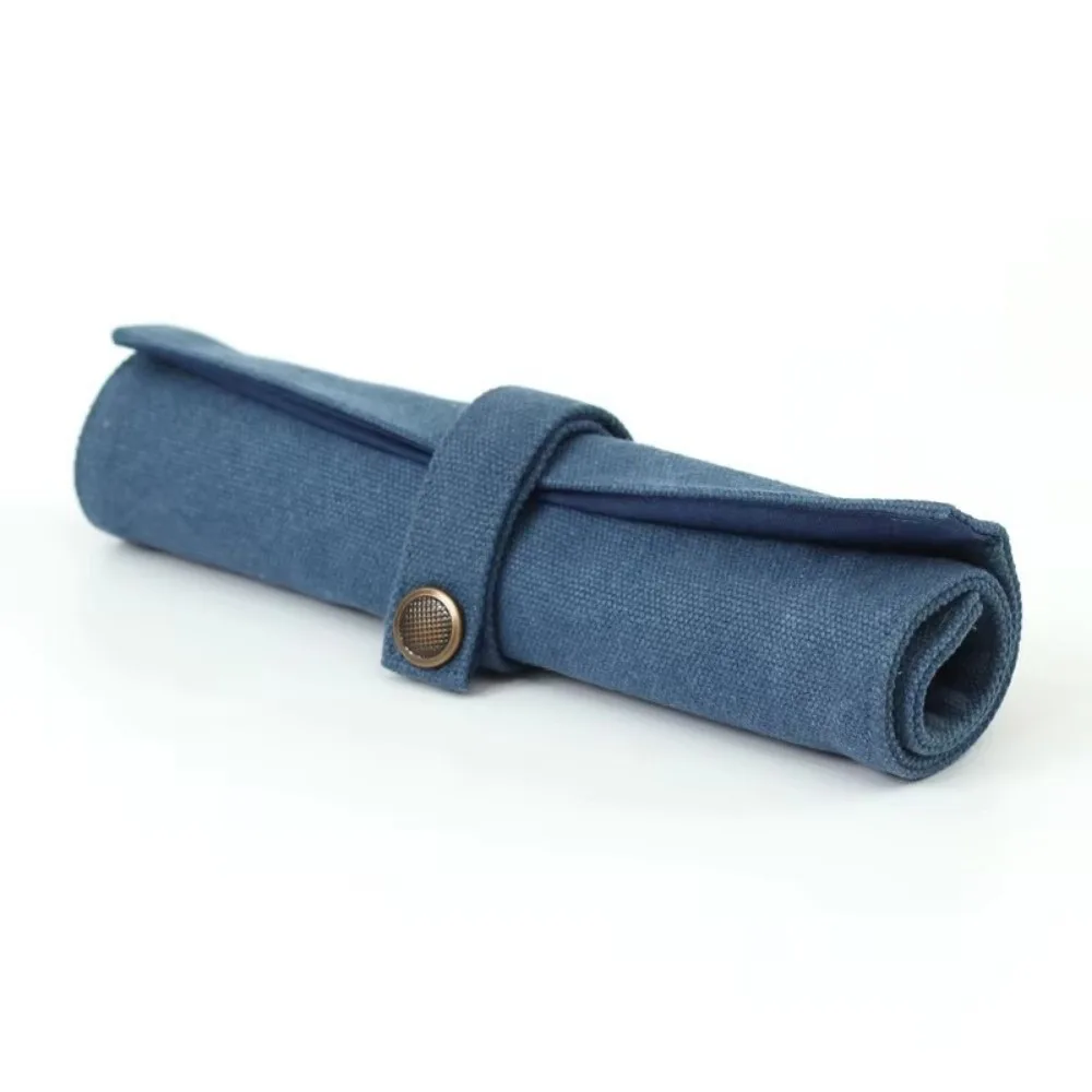

Creative Large Capacity Pen Curtain Canvas Space-Saving Pencil Bag Roll Up Pencil Case ForTeacher, Student, Painter