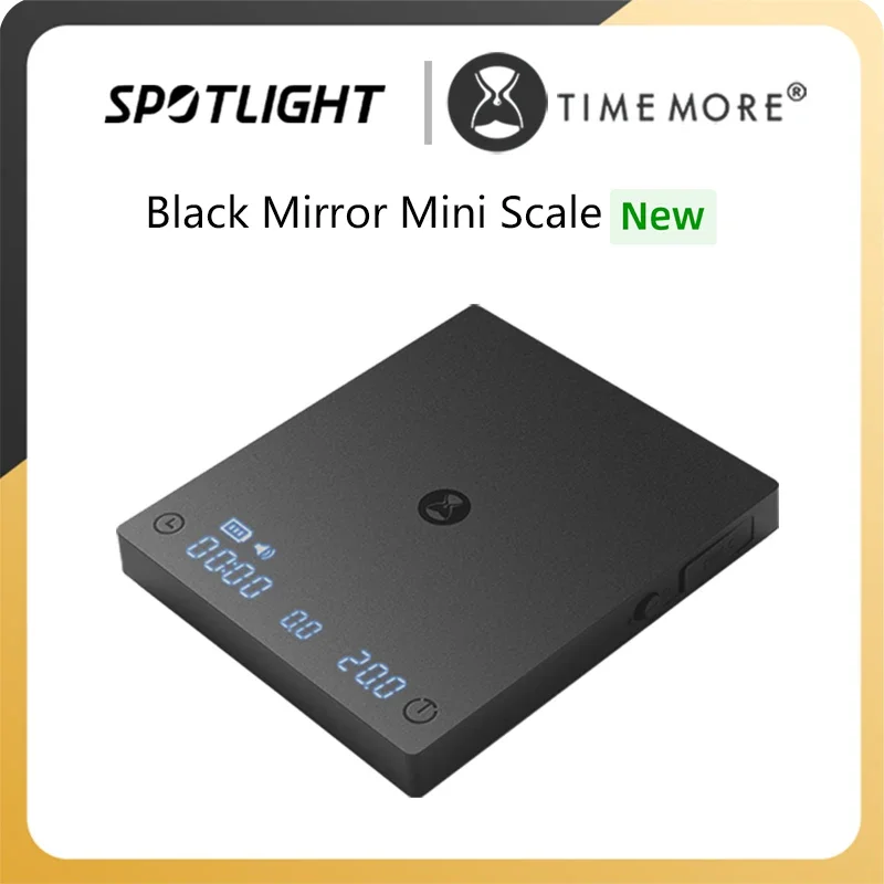 

TIMEMORE Store Black Mirror Mini New Espresso Coffee Food Kitchen Scale With Time USB Light Weight Digital Scale Kitchen scale