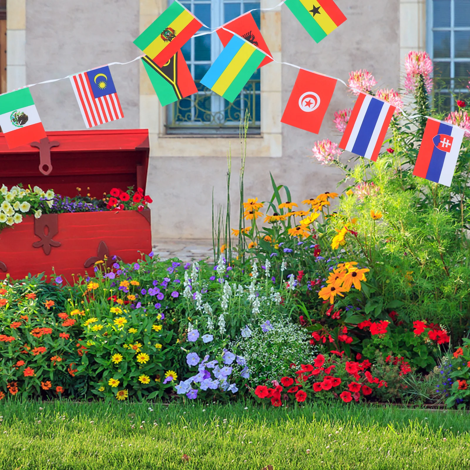 راية العلم الوطني 100 دولة أعلام العالم أعلام صغيرة معلقة الديكور لمكتبة المدرسة في الهواء الطلق داخلي الأشعة فوق البنفسجية #4