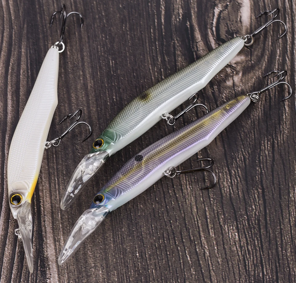 Chan\'s Huang Artificial Jerk Minnow Fishing Lures 14CM 14G Floating Deep Water Diver Jerkbait Minnow Bait Tackle For Fishing