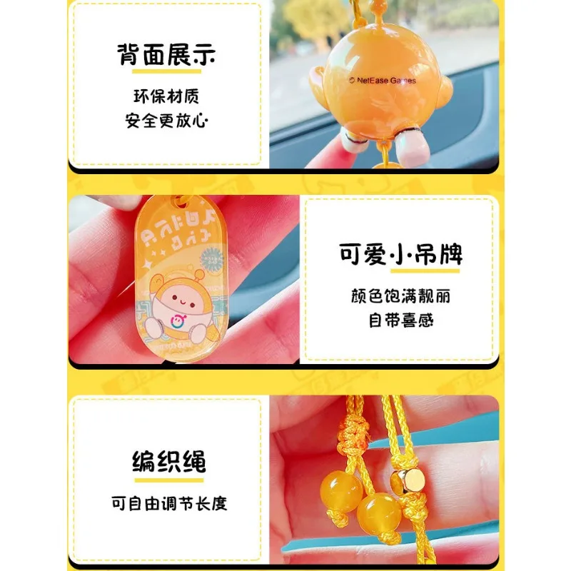 Hot Cartoon Games Eggy Party Series Keychain ABS  Creative Keychain Doll Car Decoration Backpack Pendant Toys Gift