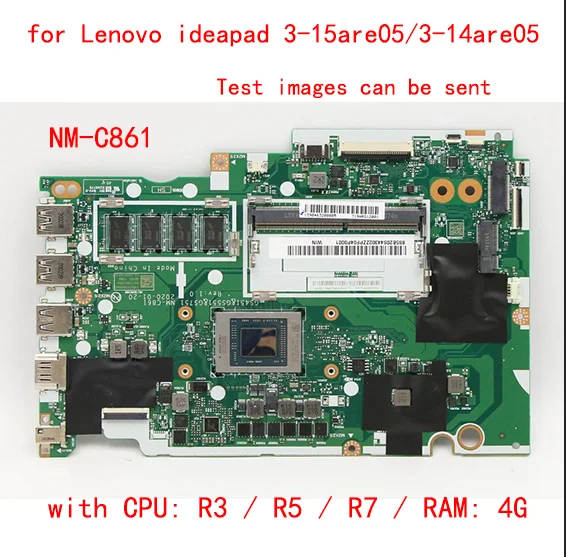 

Lot Suitable for Lenovo ideapad 3-15are05 3-14are05 notebook motherboard factory number NM-C861 equipped with AMD CPU R3 R5 R7